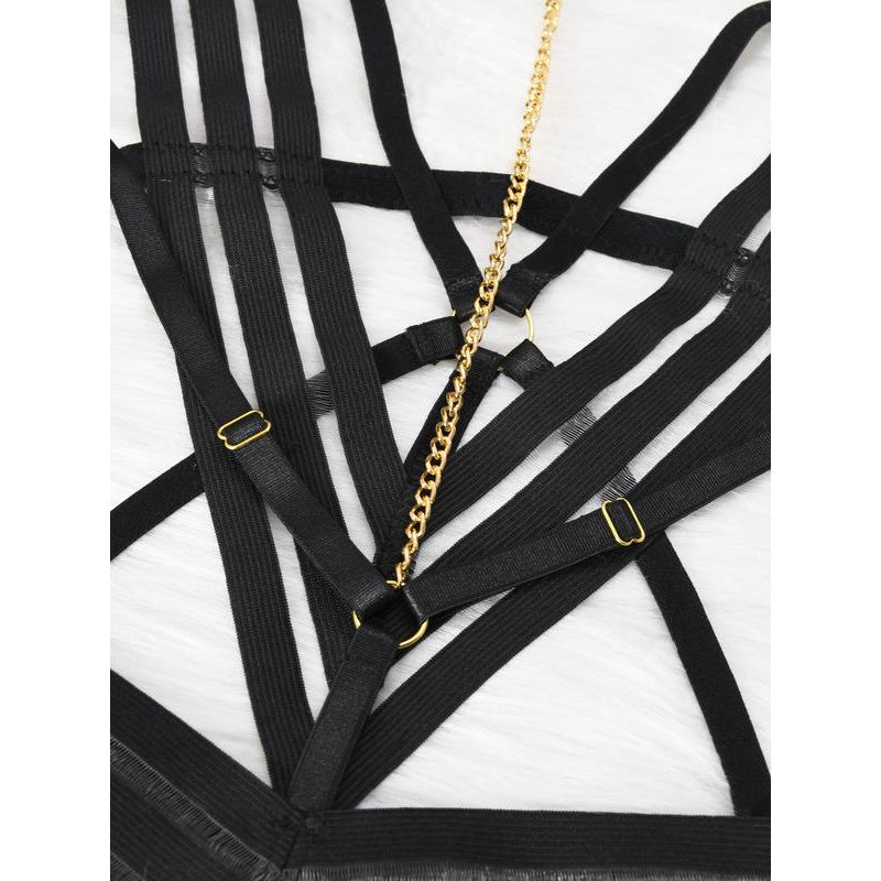 Effortless Style: V-Neck Bodysuit with Adjustable Spaghetti Straps