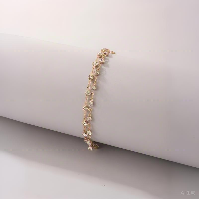 Plain Casual Alloy Anklet