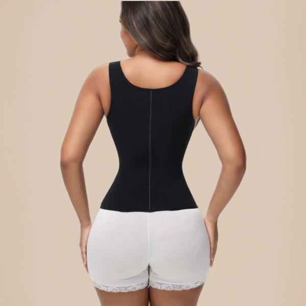 Sculpting Latex Corset Top | Bust-Enhancing & Hourglass Figure with Zip-Up Front