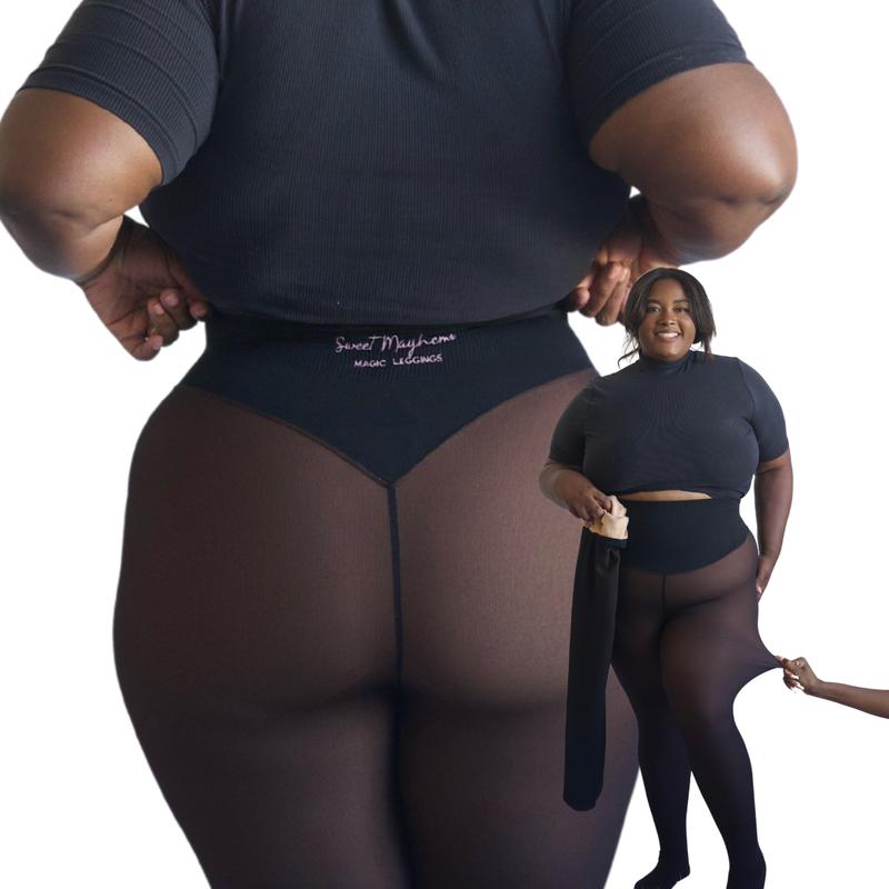 Revolutionary Comfort Fleece Tights | Compression Band & Single-Seam For All-Day Warmth in Inclusive Sizes from XXS to 3XL & Shades