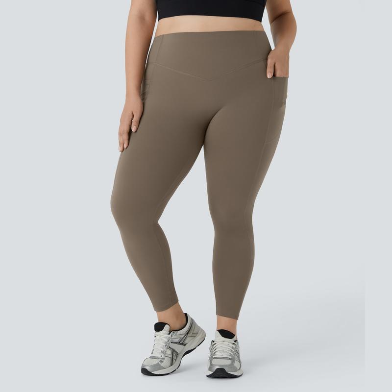 UltraSculpt High Waisted Scrunch Butt Lifting Tummy Control Pocket Shaping Training Plus Size Leggings