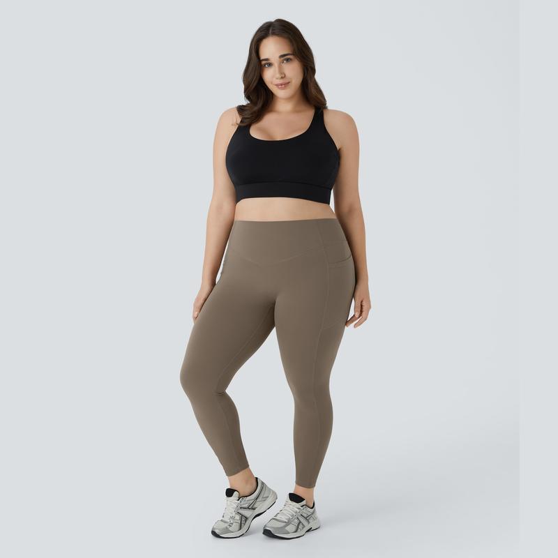 UltraSculpt High Waisted Scrunch Butt Lifting Tummy Control Pocket Shaping Training Plus Size Leggings