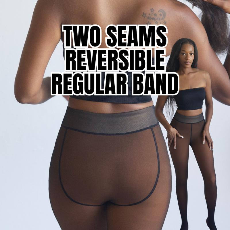 Revolutionary Comfort Fleece Tights | Compression Band & Single-Seam For All-Day Warmth in Inclusive Sizes from XXS to 3XL & Shades