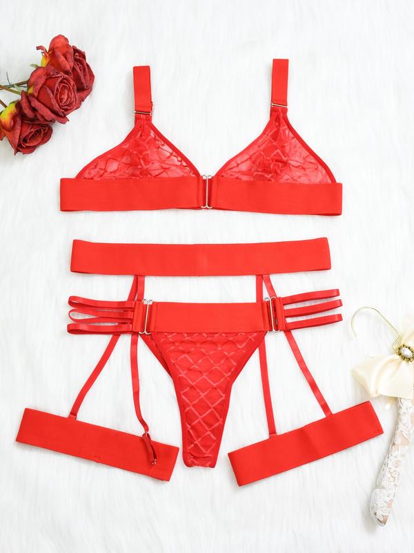 Elegant Red Lace Camisole | Soft V-Neck Set with Adjustable Straps