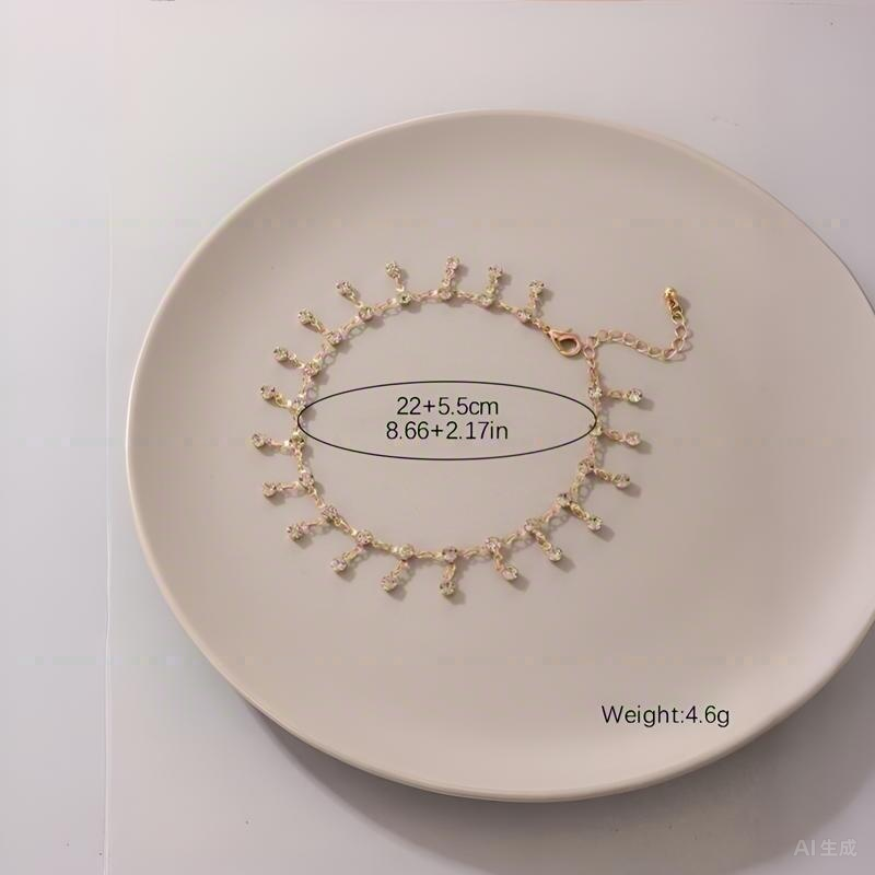 Plain Casual Alloy Anklet